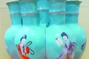 清代粉彩多口瓶鉴藏
