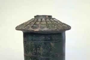 绿釉弦纹熊足陶仓 - 故宫陶瓷器藏品