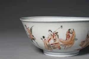 矾红彩人物图碗 - 故宫陶瓷器藏品