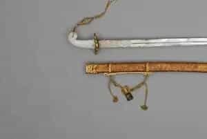 玉柄金桃皮鞘寒锋腰刀 - 故宫武备仪仗类藏品