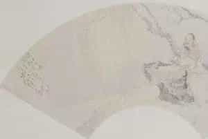 钱慧安听鹂图扇页 - 故宫绘画藏品