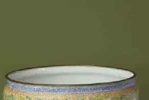 画珐琅开光山水人物图缸 - 故宫珐琅器藏品