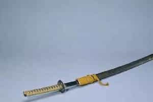 铁柄髹黑漆鞘琉球腰刀 - 故宫武备仪仗类藏品