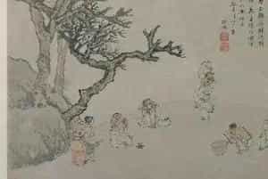 张宏击缶图轴 - 故宫绘画藏品