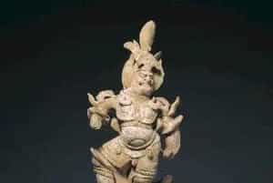 陶彩绘天王俑 - 故宫雕塑类藏品