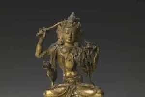 铜鎏金秘密文殊菩萨坐像 - 故宫宫廷宗教类藏品