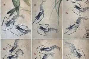 齐白石册页《虾戏图》经典力作！