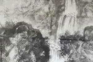 馆级藏品丨傅抱石《 高士观瀑图》 极具金刚风韵