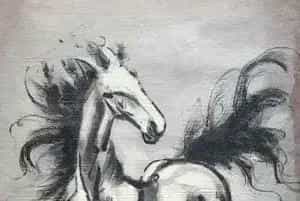 徐悲鸿油画《奔马图》，首度面世