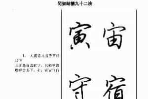 田英章钢笔字帖行书间架结构九十二法