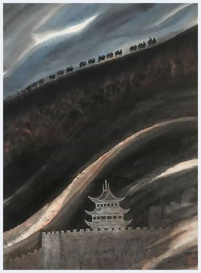 华滋厚实，瑰丽奇峻:品读毛雪峰的重彩山水画_第18张