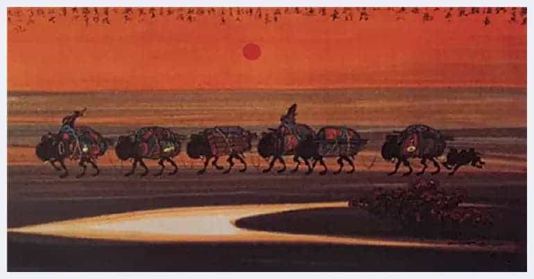 华滋厚实，瑰丽奇峻:品读毛雪峰的重彩山水画_第14张