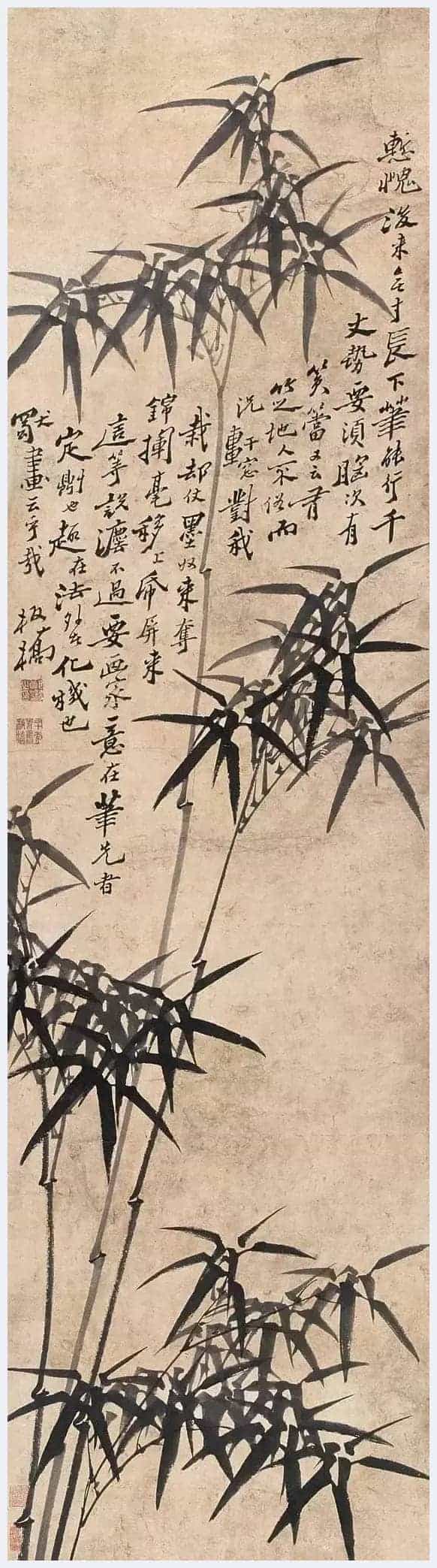 中国黑宣金竹画法创始人——玉竹山人,苏轼可以画朱竹,我为什么不可以画金竹?_第1张