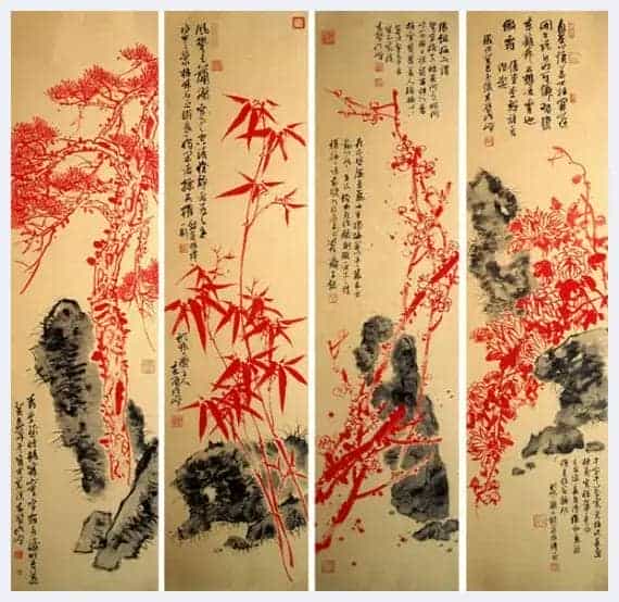 余险峰的书画艺术：庭院深深深几许_第1张