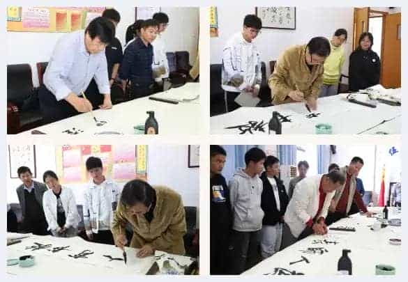 诗书画名家进校园 翰墨飘香助推成长_第8张