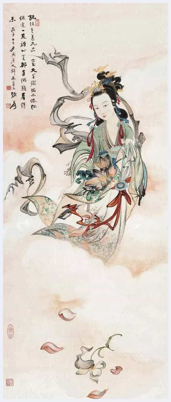 张大千人物画在华艺国际秋拍 “天女散花”_第1张
