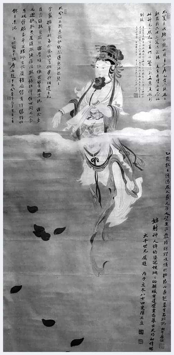 张大千人物画在华艺国际秋拍 “天女散花”_第5张