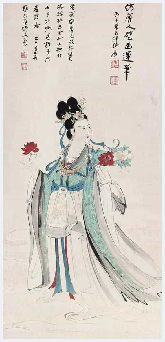 张大千人物画在华艺国际秋拍 “天女散花”_第6张