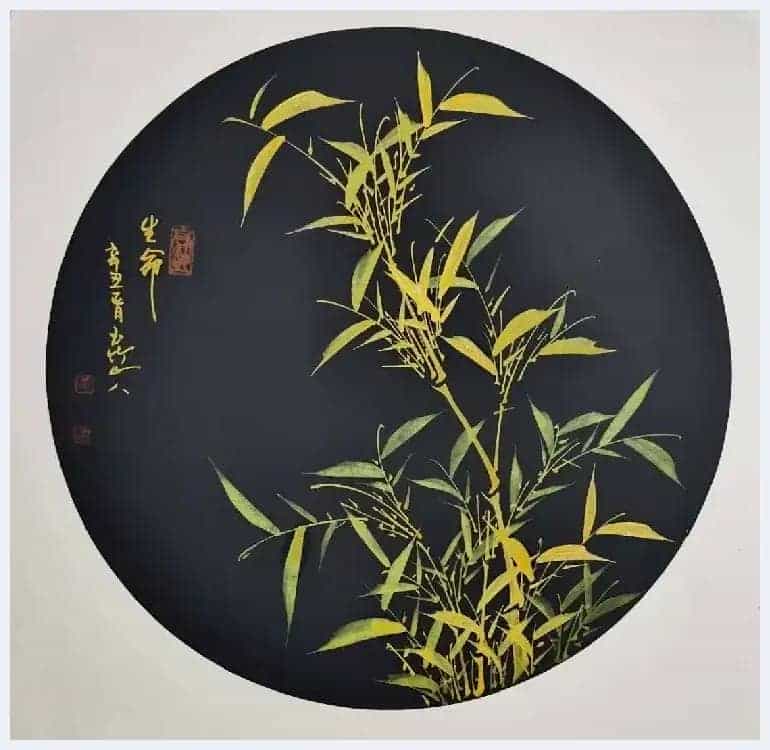 中国黑宣金竹画法创始人——玉竹山人,苏轼可以画朱竹,我为什么不可以画金竹?_第5张