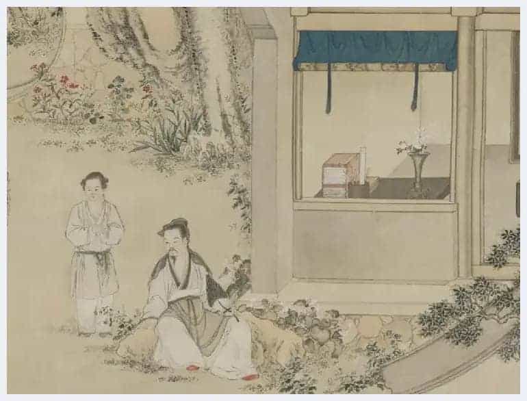 清代画家余省的《种秋花图》 秋时种菊之奇_第2张