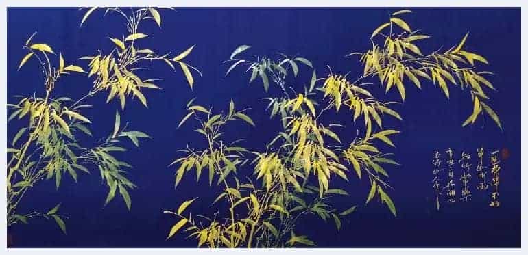 中国黑宣金竹画法创始人——玉竹山人,苏轼可以画朱竹,我为什么不可以画金竹?_第4张