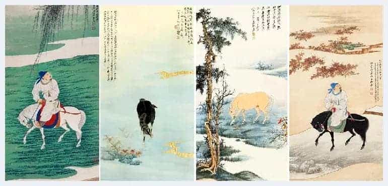 能泼墨亦能工笔 张大千“拍”马而奔_第1张