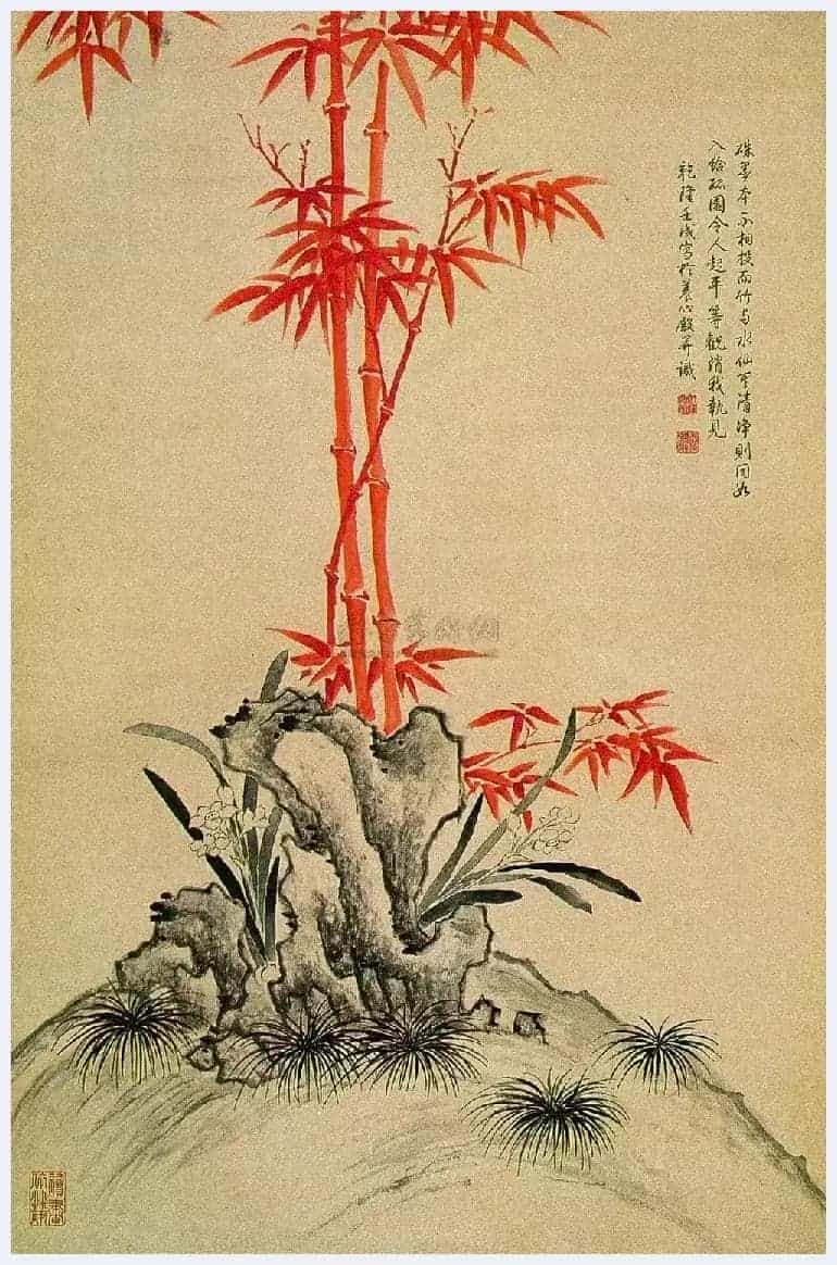 中国黑宣金竹画法创始人——玉竹山人,苏轼可以画朱竹,我为什么不可以画金竹?_第2张