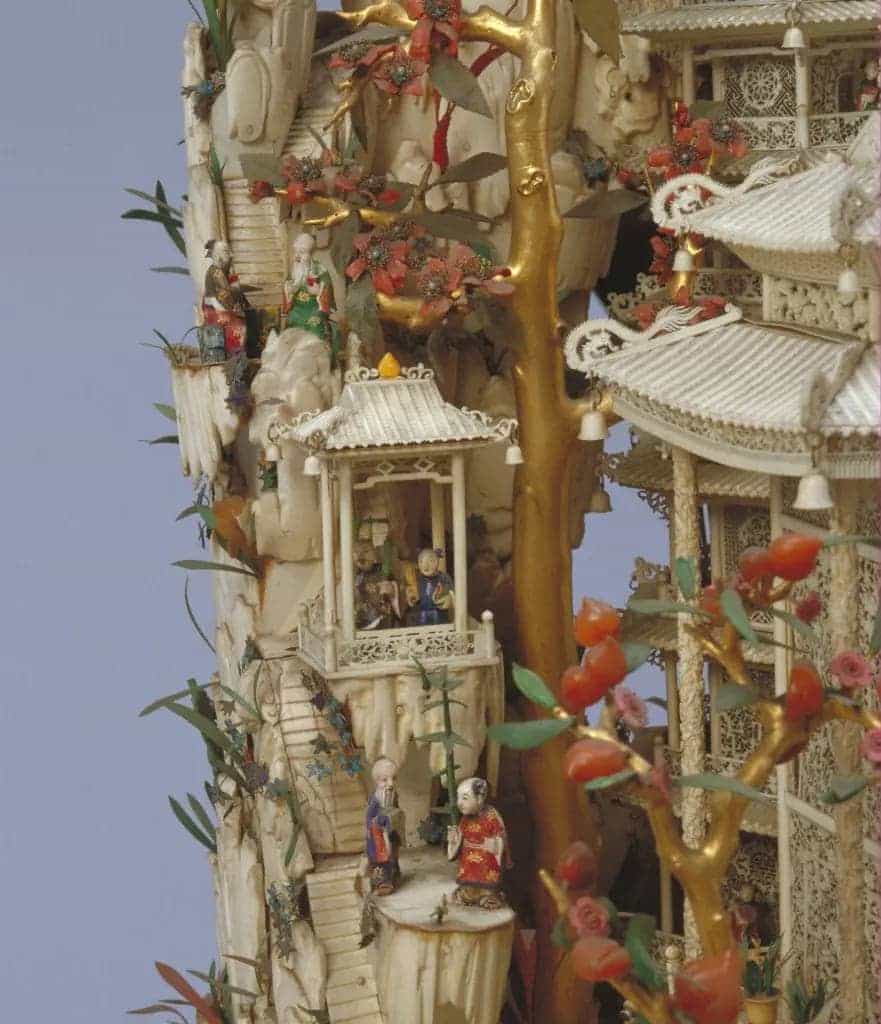 象牙雕群仙祝寿塔 - 故宫竹木牙角匏类藏品_第4张