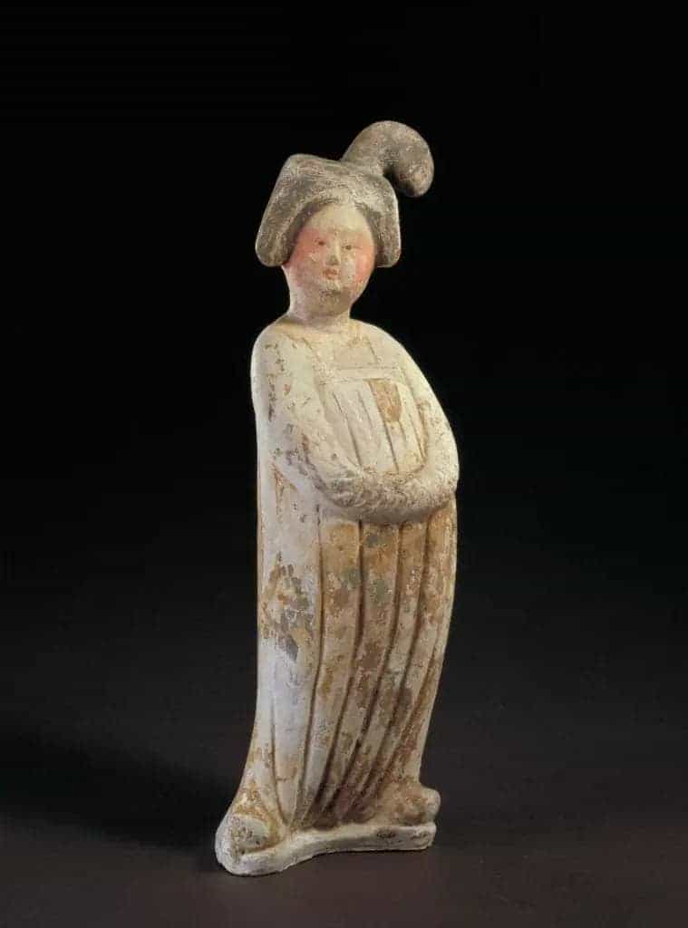 陶彩绘女俑 - 故宫雕塑类藏品_第1张