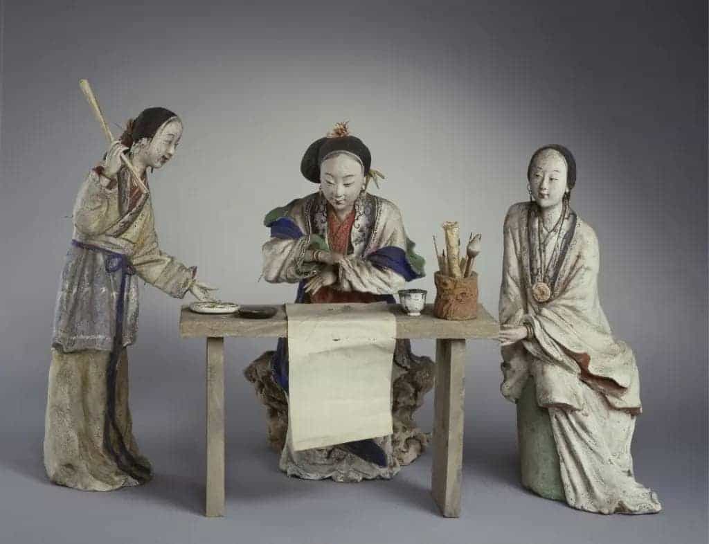 彩塑惜春作画像 - 故宫雕塑类藏品_第1张