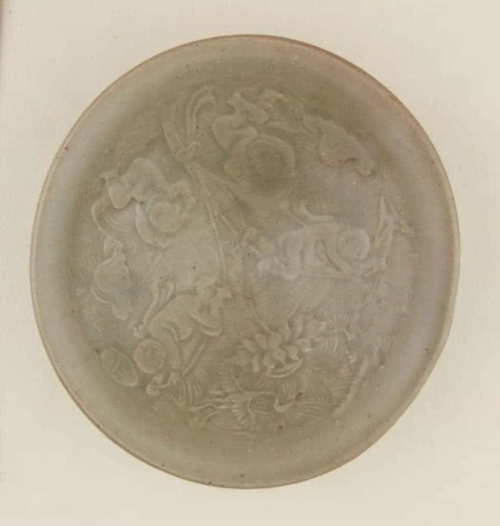 耀州窑青釉印花童子玩莲纹碗 - 故宫陶瓷器藏品_第2张