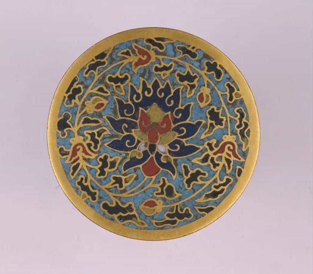 宣德款錾胎珐琅缠枝莲纹盒 - 故宫珐琅器藏品_第2张
