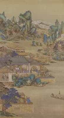 雍正十二月行乐图轴 - 故宫绘画藏品_第9张