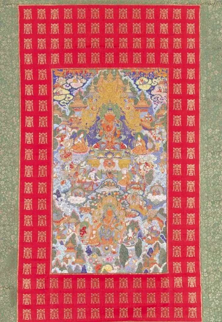 缂丝弥勒净界唐卡 - 故宫宫廷宗教类藏品_第1张