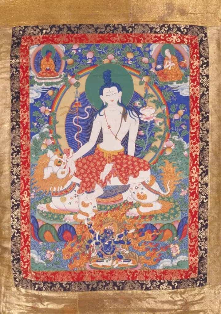 狮吼观世音菩萨唐卡 - 故宫宫廷宗教类藏品_第1张