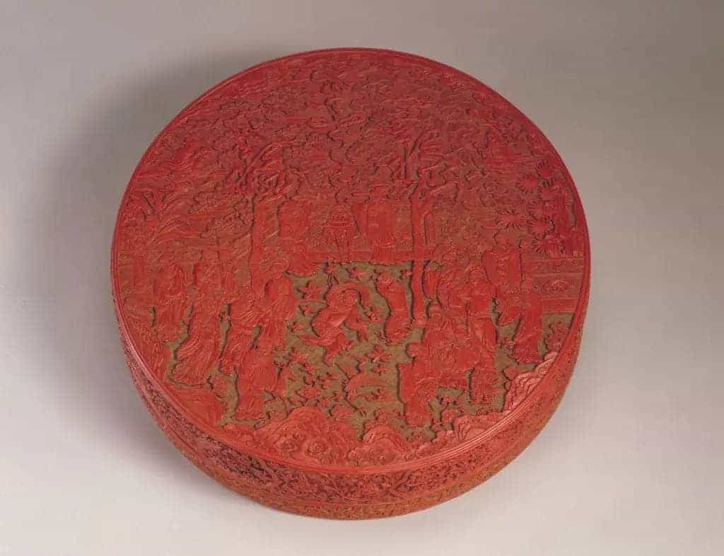 剔红群仙祝寿图圆盒 - 故宫漆器藏品_第1张