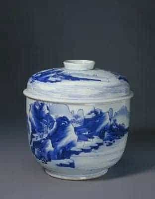 青花山水人物图盖罐 - 故宫陶瓷器藏品_第2张