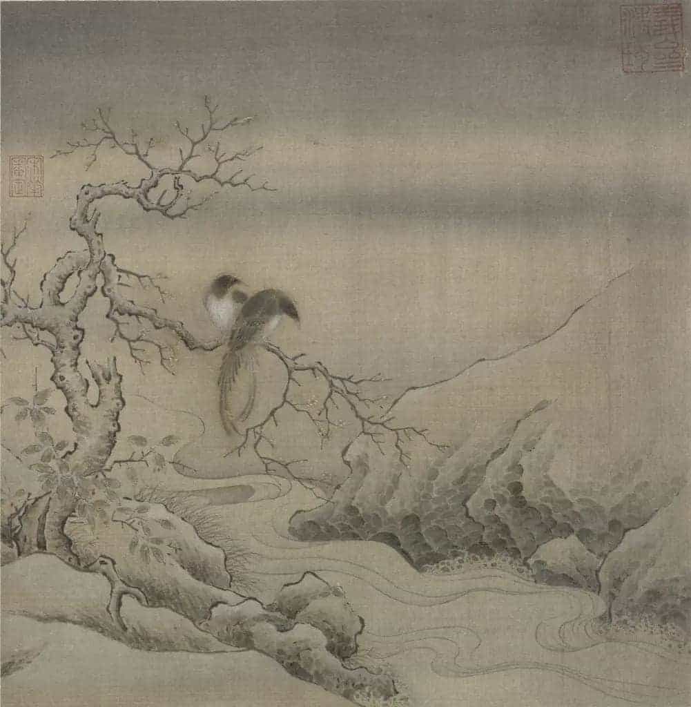 乌桕文禽图页 - 故宫绘画藏品_第1张