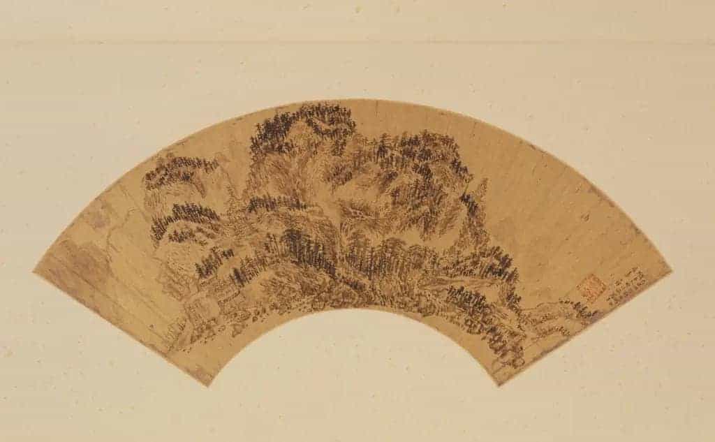 王铎山水图扇页 - 故宫绘画藏品_第1张