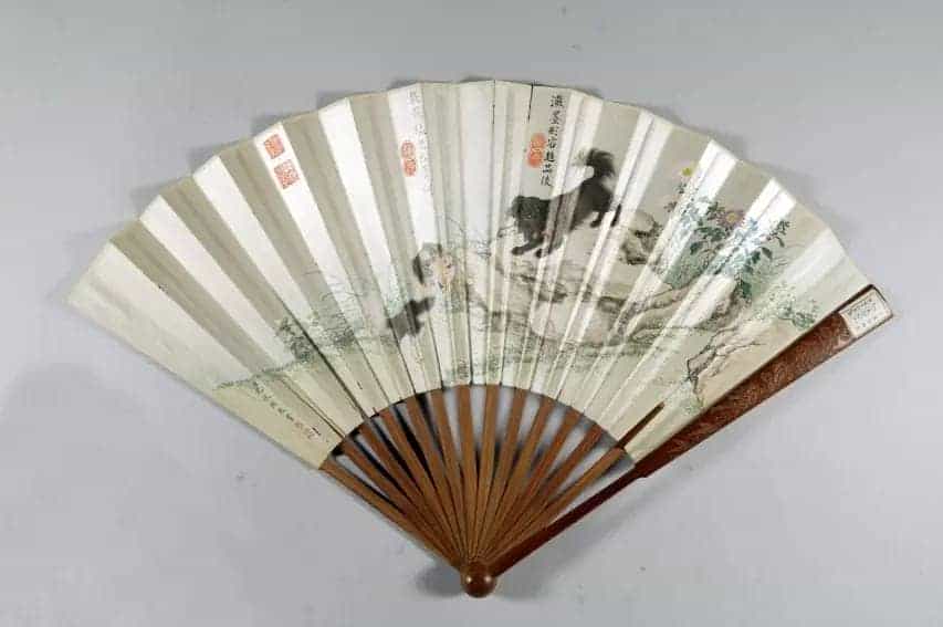 犬戏图扇 - 故宫绘画藏品_第1张