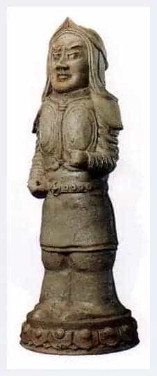 白釉瓷武士俑 - 河南博物院瓷器_第1张