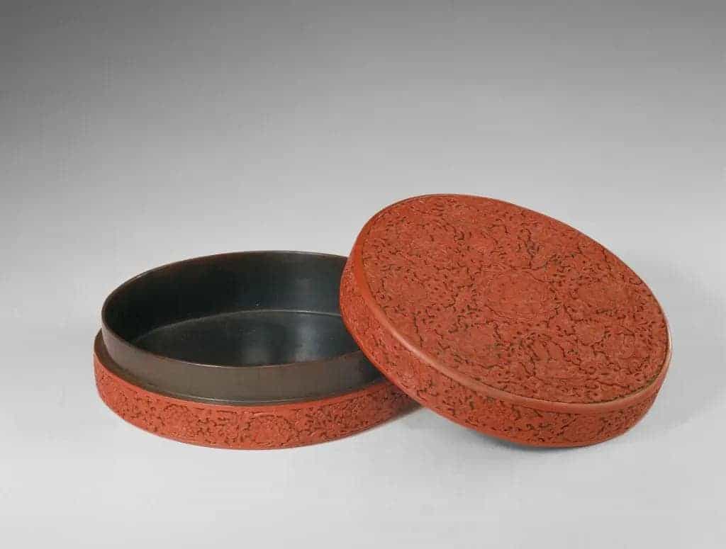 剔红莲托八吉祥纹圆盒 - 故宫漆器藏品_第3张