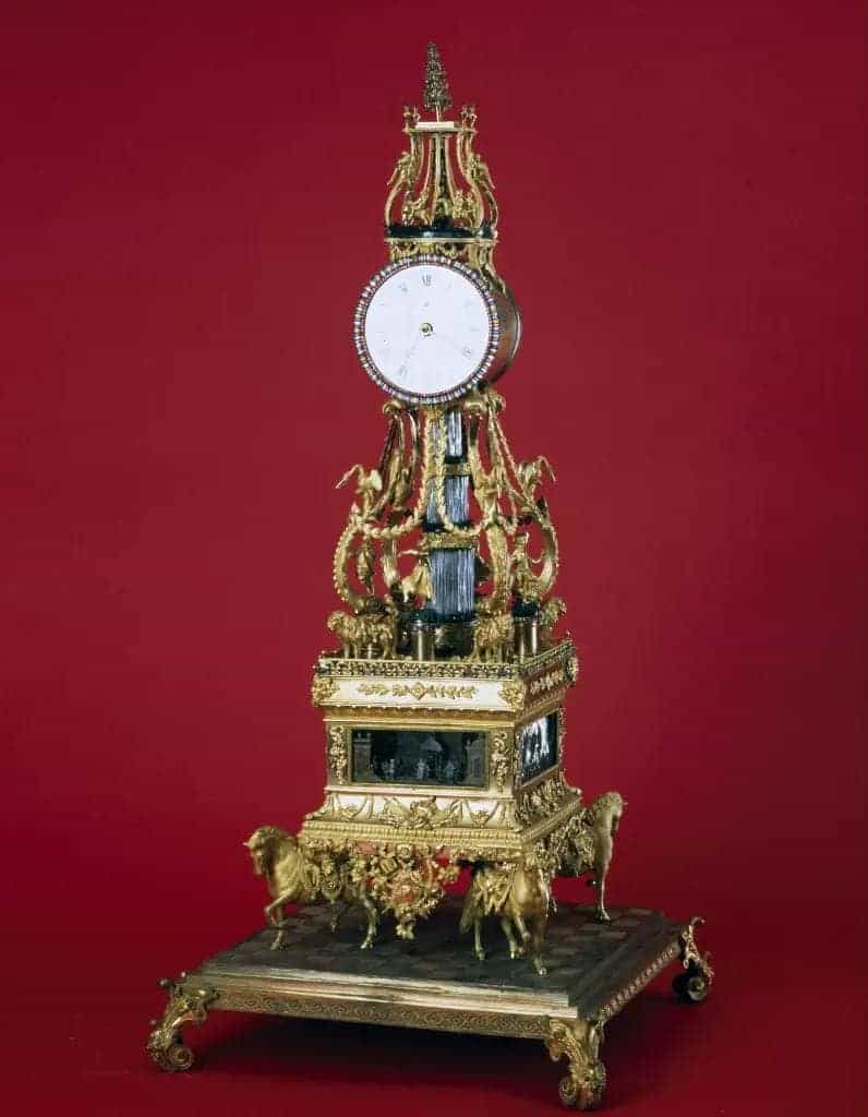 铜镀金四马驮水法转花钟 - 故宫钟表仪器类藏品_第1张