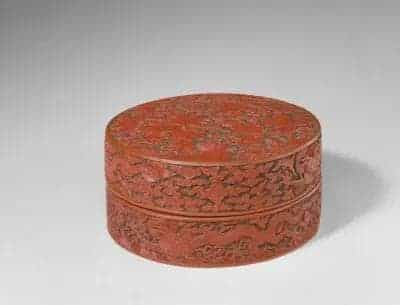 剔红五老祝寿图圆盒 - 故宫漆器藏品_第1张