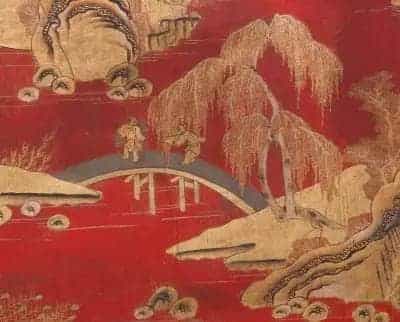 红漆描金山水图书格 - 故宫家具类藏品_第6张