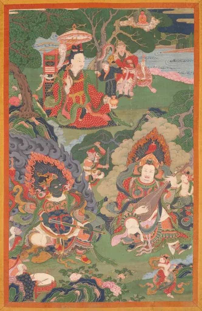 达摩多罗尊者与天王唐卡 - 故宫宫廷宗教类藏品_第1张