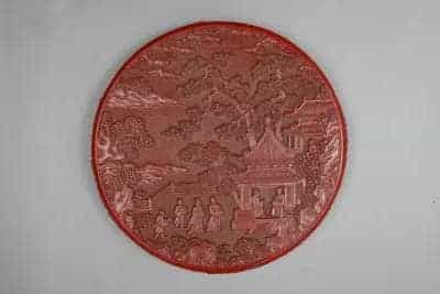 剔红庭院高士图圆盒 - 故宫漆器藏品_第2张