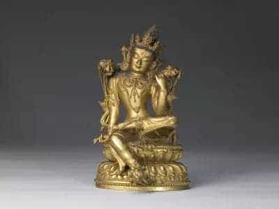 铜鎏金观音菩萨坐像 - 故宫宫廷宗教类藏品_第1张