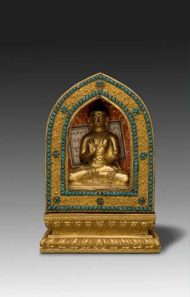金嵌松石佛龛 - 故宫金银锡器藏品_第1张