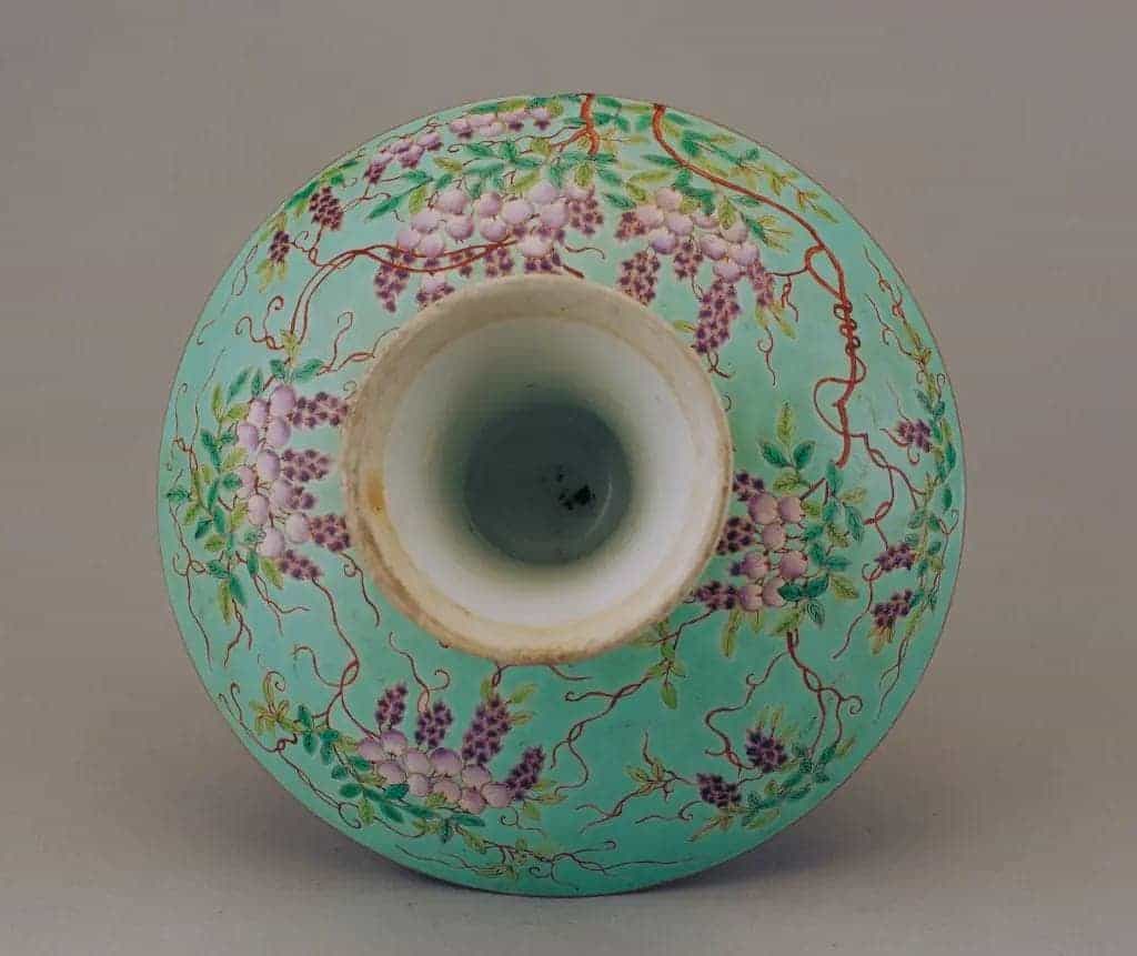 绿地粉彩花鸟纹高足盘 - 故宫陶瓷器藏品_第3张
